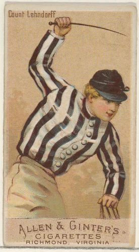 Count Lehndorff, from the Racing Colors of the World series (N22a) for Allen & Ginter Cigarettes by Allen & Ginter, print, 1888