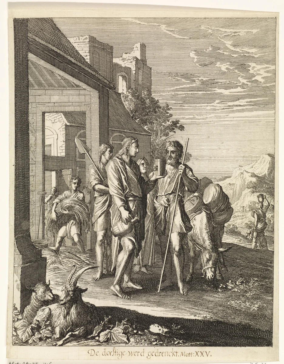 Dorstigen laven by Caspar Luyken, print, 1708