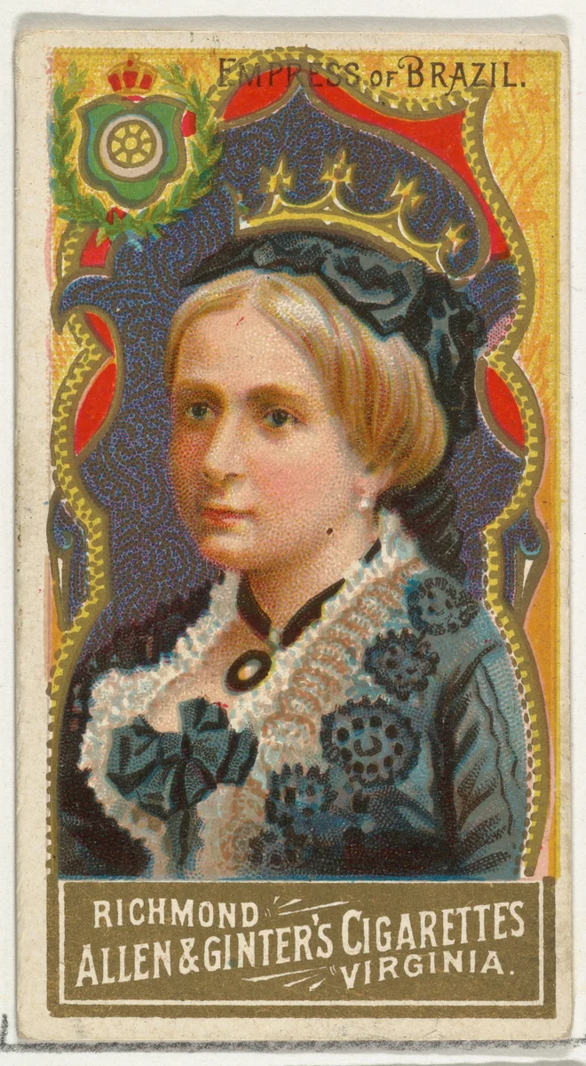 Empress of Brazil, from World's Sovereigns series (N34) for Allen & Ginter Cigarettes by Allen & Ginter, print, 1889