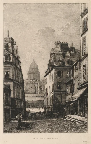 La rue du Haut Pavé à Paris by Lucien Gautier, print, 1881