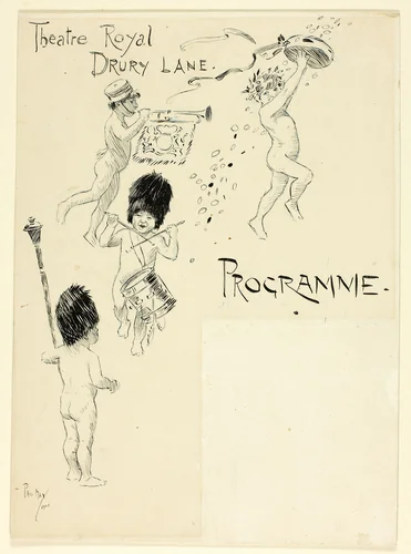 Theatre Toyal Drury Lane Programme by Philipp William May, drawing, 1900