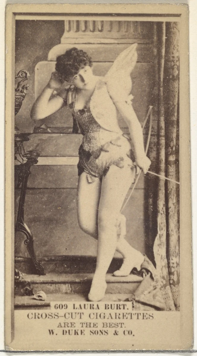 Card Number 609, Laura Burt, from the Actors and Actresses series (N145-3) issued by Duke Sons & Co. to promote Cross Cut Cigarettes by W. Duke, Sons & Co., photograph, 1880-1889