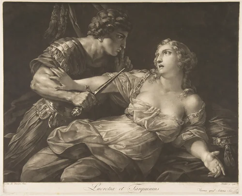 Tarquin and Lucretia by Johann Peter Pichler, print, 1792