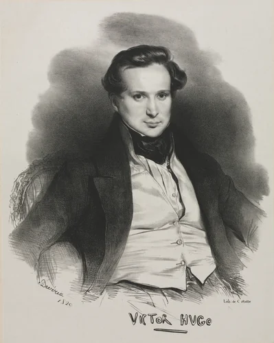 Victor Hugo by Achille Devéria, print, 1829
