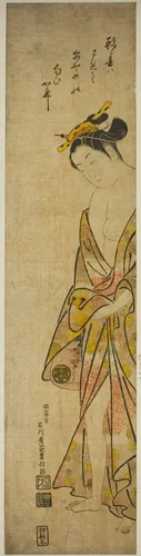 Young Woman after a Bath by Ishikawa Toyonobu, print, 1740-1750