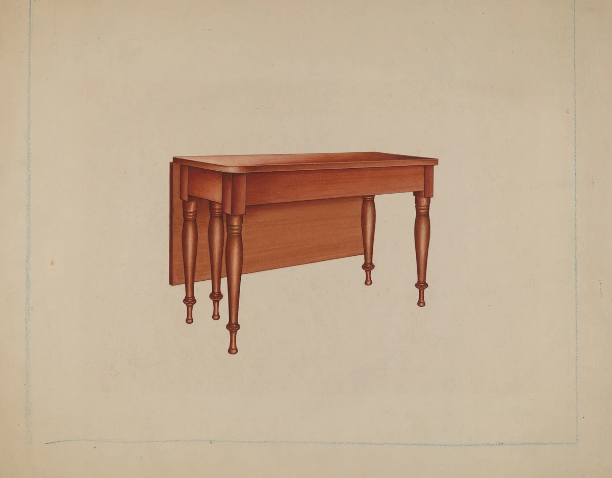 Dining Table by Lon Cronk, index of american design, 1939