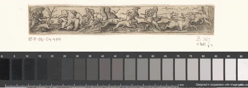 Berenjacht en wilde zwijnenjacht by Unknown, print, 1524-1562