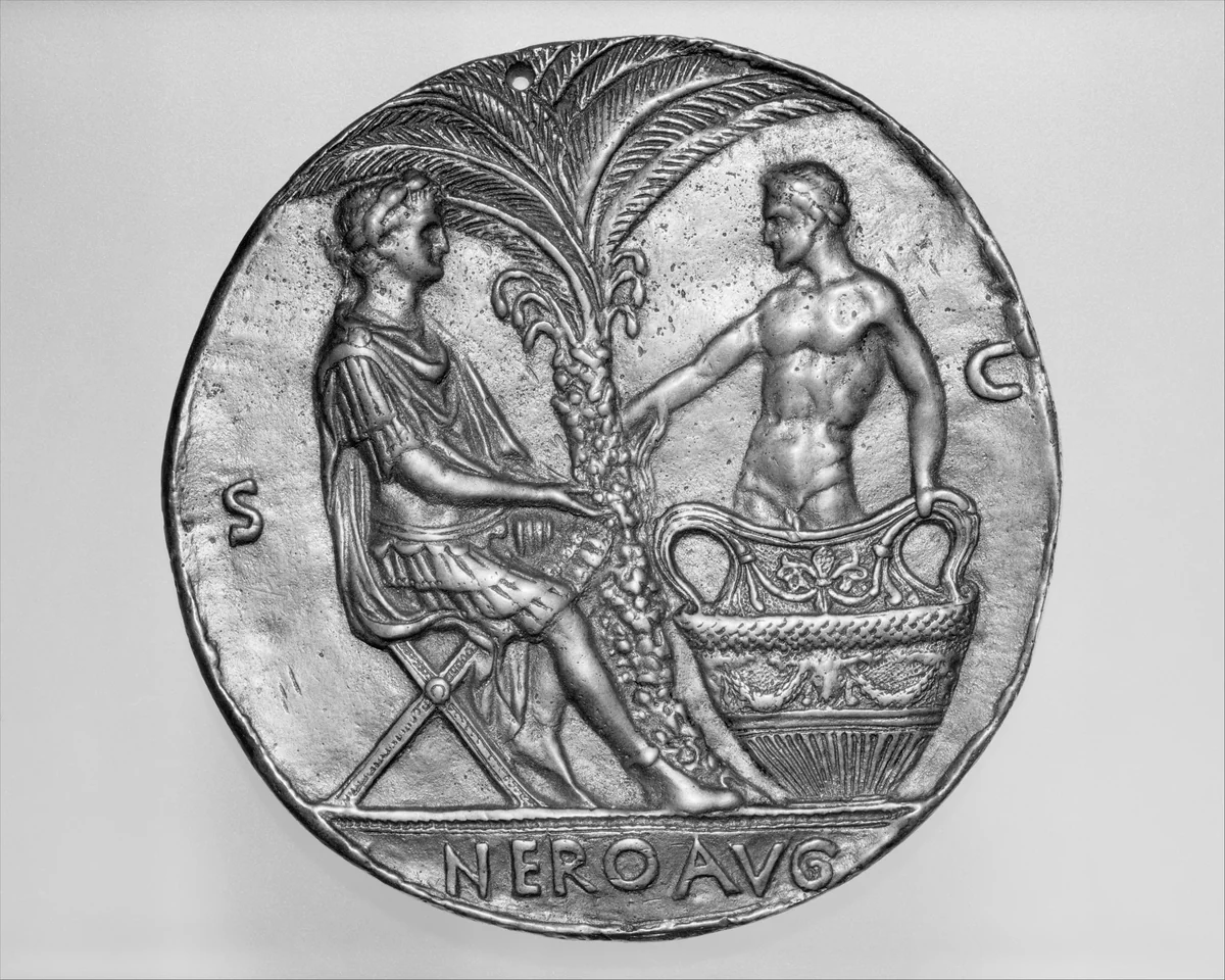 Nero and the Dying Seneca by Master of the Roman Emperors, metalwork, 1440-1450