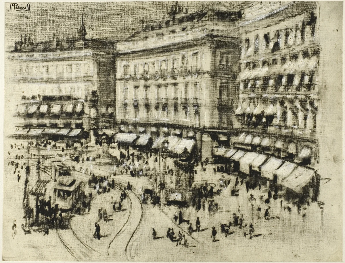 Summer Day in Madrid by Joseph Pennell, drawing, 1898-1908
