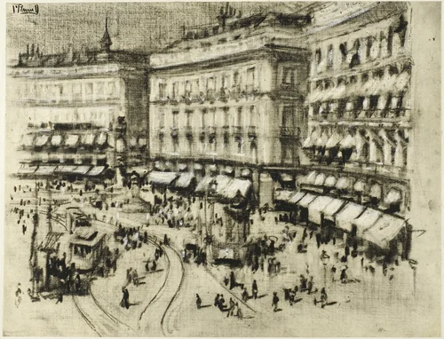 Summer Day in Madrid by Joseph Pennell, drawing, 1898-1908