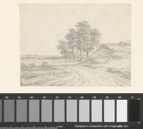 Landschap met landweg by Georges Michel, drawing, 1773-1843