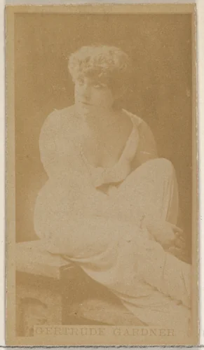 Gertrude Gardner, from the Actors and Actresses series (N45, Type 8) for Virginia Brights Cigarettes by Allen & Ginter, photograph, 1885-1891