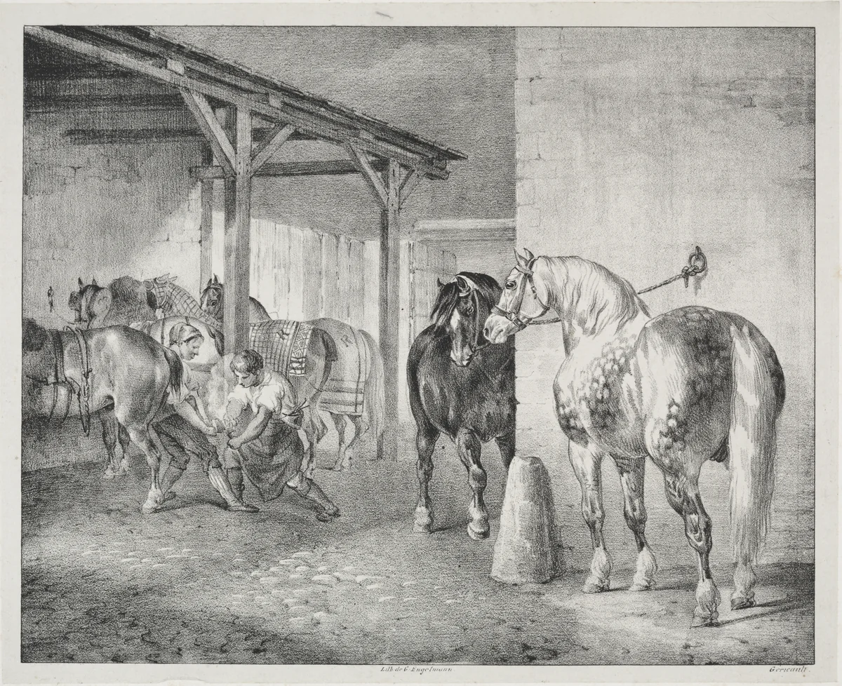 The Ferrier's Shed by Théodore Géricault, print, 1823
