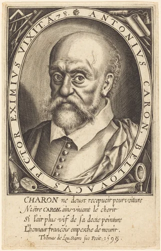 Antoine Caron by Thomas de Leu, print, 1599