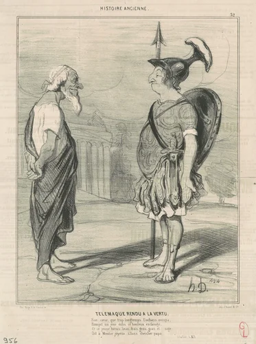 Télémaque rendu a la vertu by Honoré Daumier, print, 1842