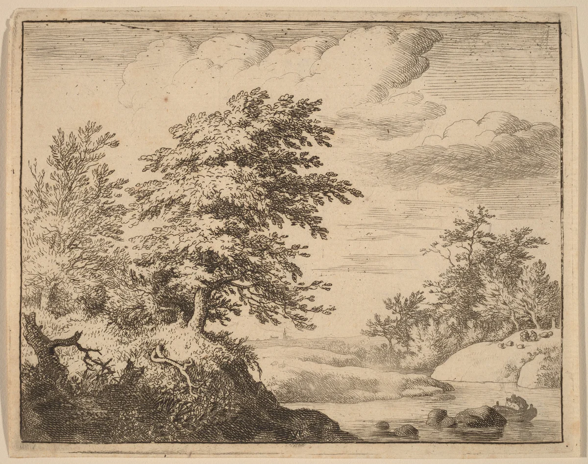 Winding River by Allart van Everdingen, print, 1645-1656