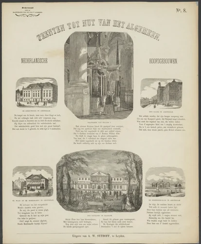 Belangrijke gebouwen en monumenten in Nederland by anonymous, print, 1851-1929