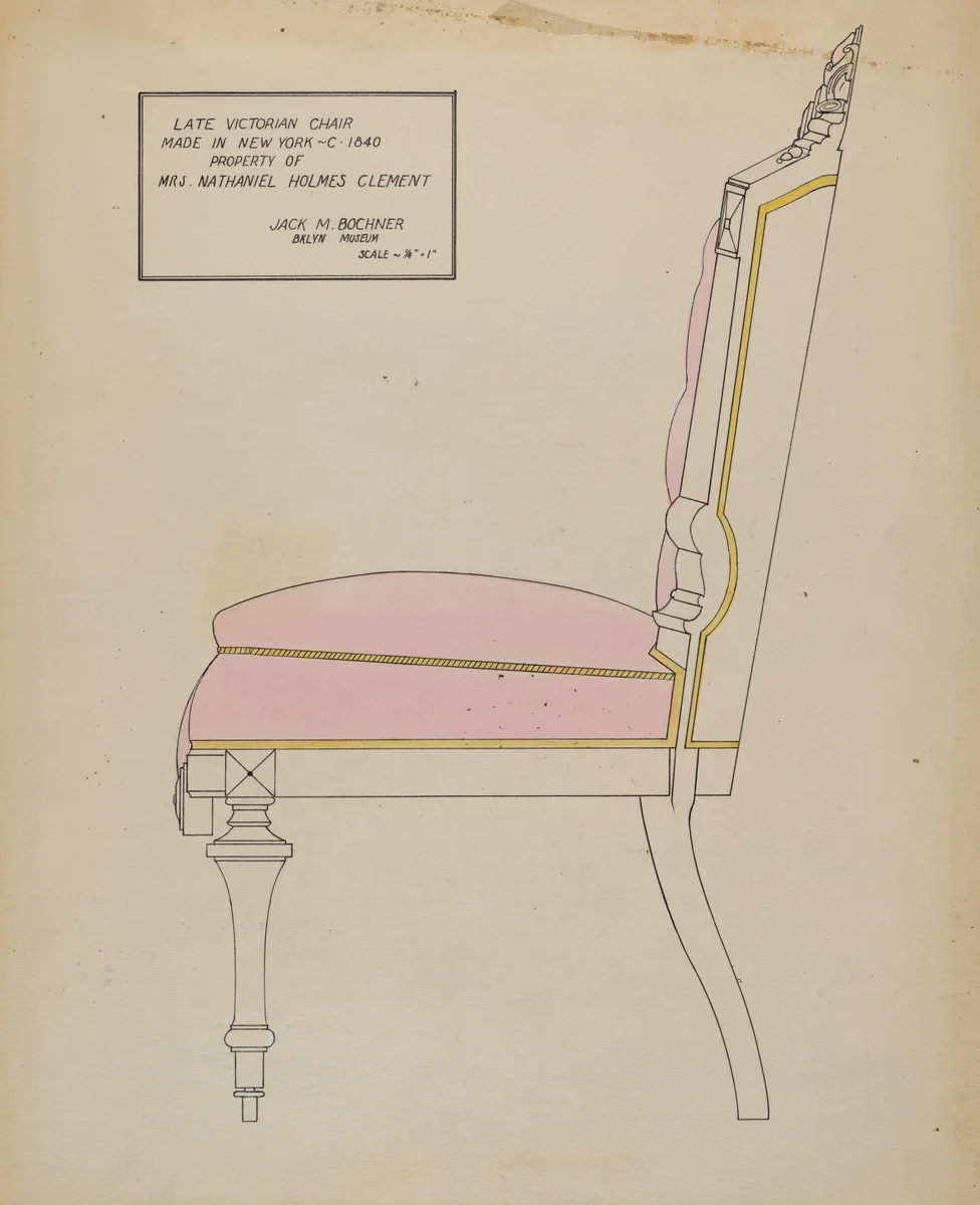 Chair by Jack Bochner, index of american design, 1936