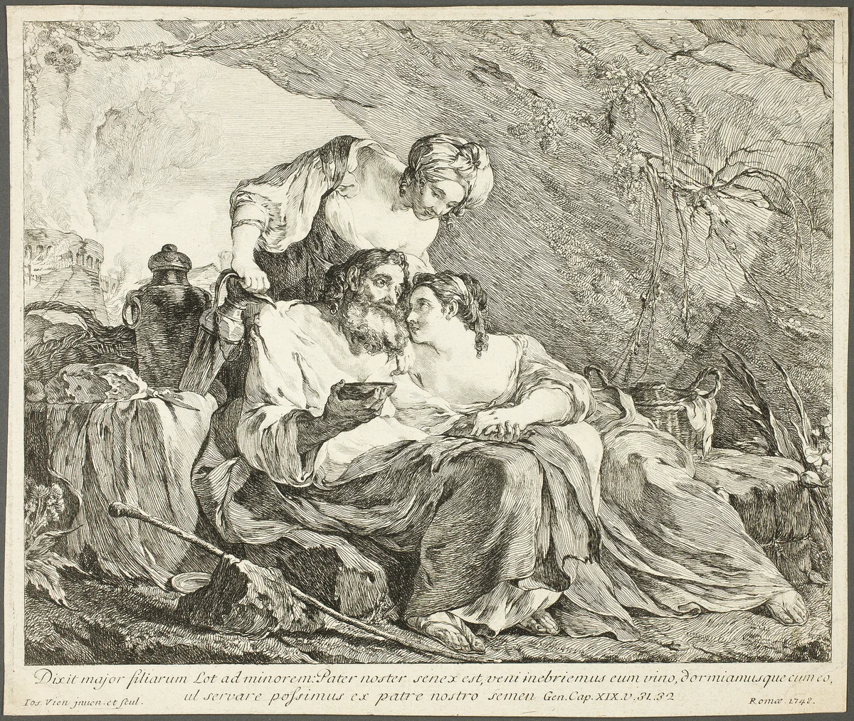 Said Mayor Filarum by Joseph-Marie Vien, print, 1748