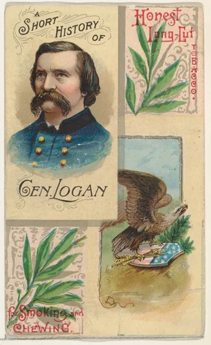 A Short History: General John Logan, from the Histories of Generals series (N114) issued by W. Duke, Sons & Co. to promote Honest Long Cut Smoking and Chewing Tobacco by W. Duke, Sons & Co., print, 1888