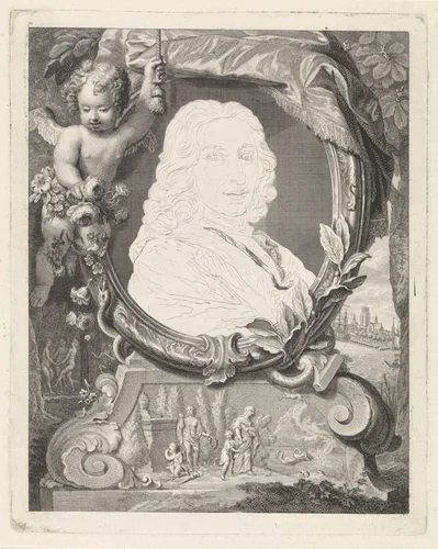 Portret van Pieter Rabus by Jacob Houbraken, print, 1742-1744