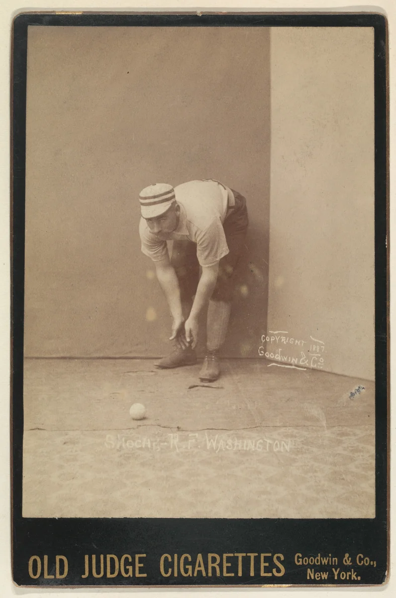 Shoch, Right Field, Washington, from the series Old Judge Cigarettes by Goodwin & Company, photograph, 1887