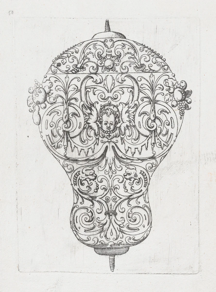 Main Part of a Cup, from Fysirungen Zum Verzeichnen Für Die Goldtschmidt, Nuremberg, 1599 by Johann Sibmacher, print, 1599