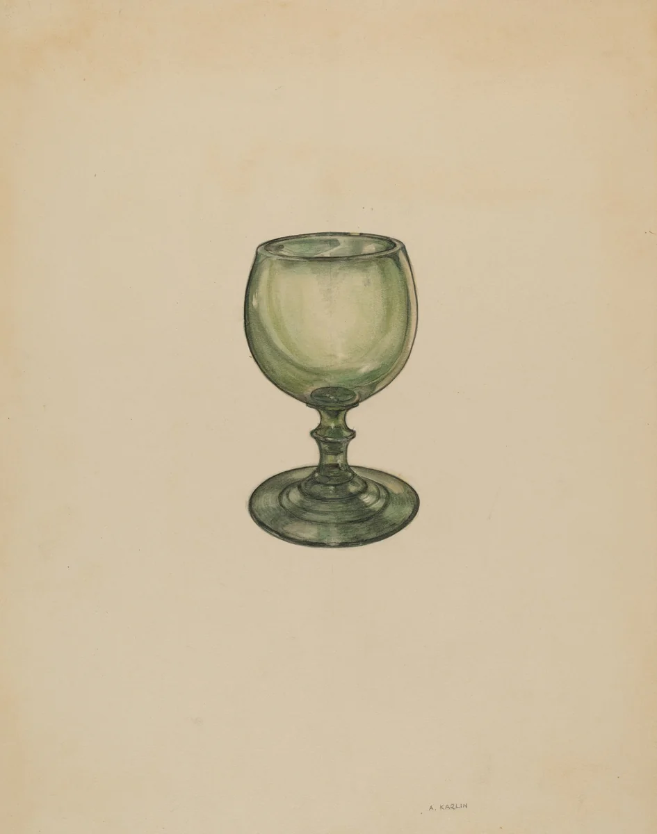 Wine Glass by Agnes Karlin, index of american design, 1936