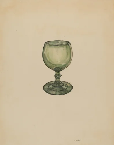 Wine Glass by Agnes Karlin, index of american design, 1936