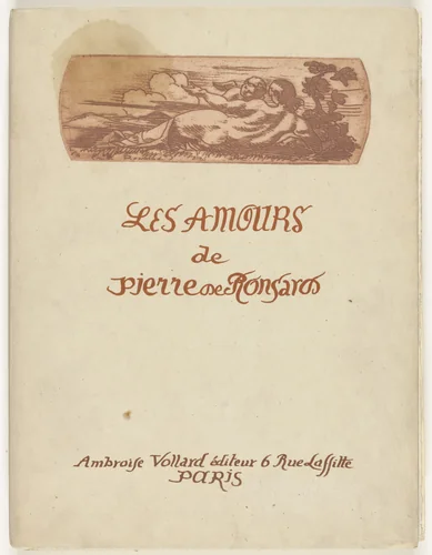 Wrapper front from Les Amours (The Loves) by Émile Bernard, illustrated book, 1915