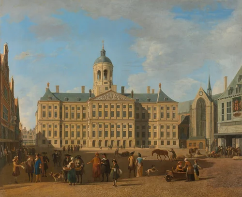 The Town Hall on Dam Square, Amsterdam by Gerrit Berckheyde, painting, 1693