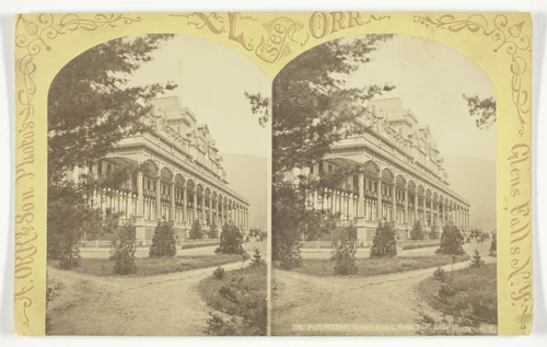 Fort William Henry Hotel, from East, Lake George, N.Y, No. 176 from the series "Glen Falls, N. Y." by A. Orr & Son, photograph, 1875-1899