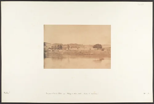 Vue prise à l'Est de Philae - Village de Abou-Kouli; Route d'Assouan by Maxime Du Camp, photograph, 1849-1850