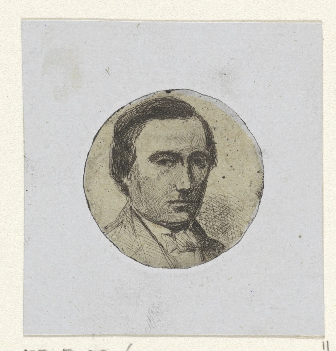 Portret van Carel Vosmaer by Jan Weissenbruch, print, 1837-1880