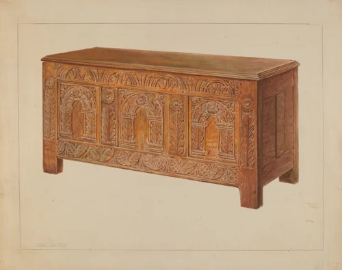 Chest by Charles Squires, index of american design, 1937
