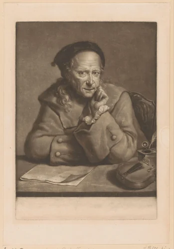 Portret van Carlo Tessarini by William Pether, print, 1741-1800