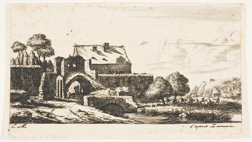 A Water-Mill Near Saint-Denis by Charles Meryon, print, 1850