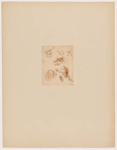 Quelques croquis by Félicien Rops, print, 1895