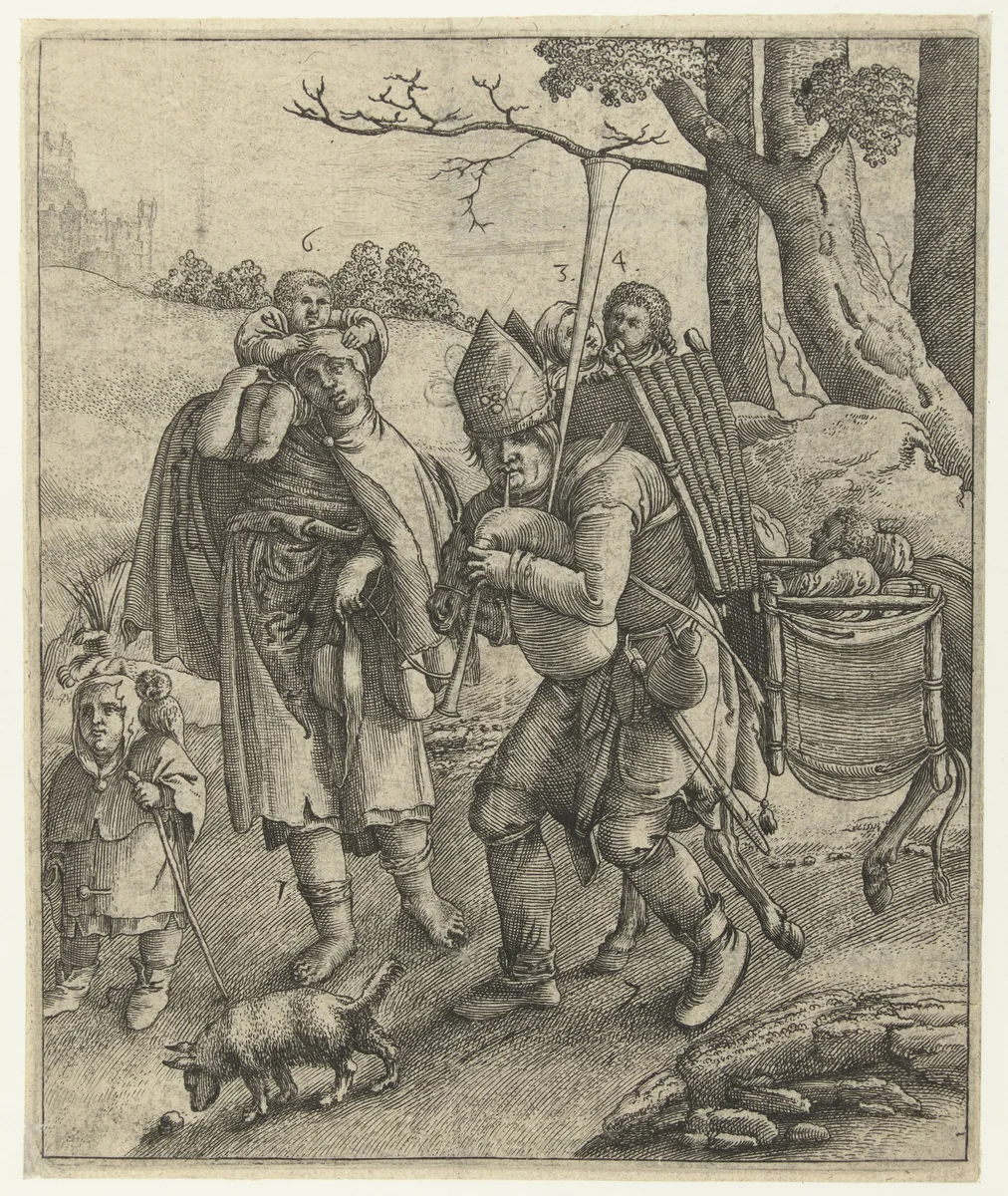 Uilenspiegel: de bedelaarsfamilie by anonymous, print, 1672