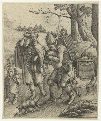 Uilenspiegel: de bedelaarsfamilie by anonymous, print, 1672
