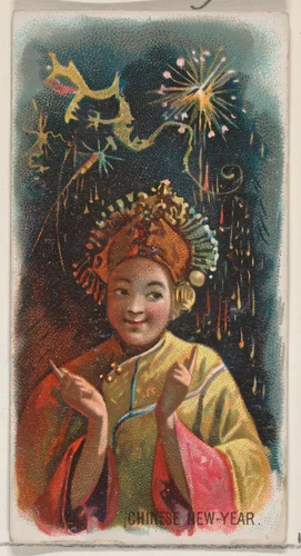 Chinese New Year, from the Holidays series (N80) for Duke brand cigarettes by W. Duke, Sons & Co., print, 1890