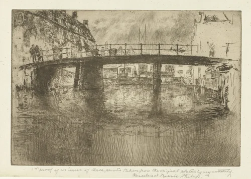 Brug in Amsterdam by James Abbott McNeill Whistler, print, 1889