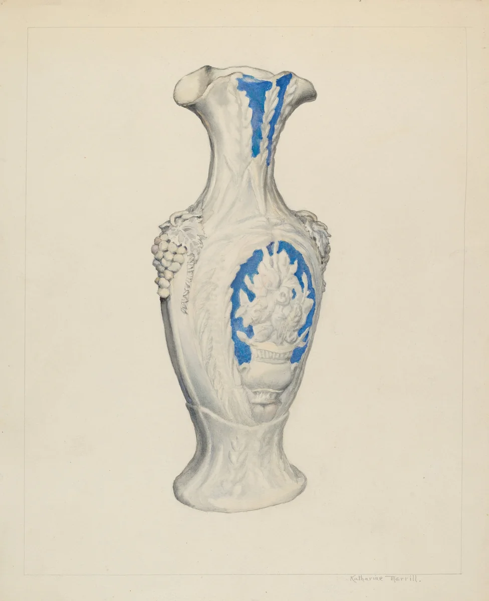 Vase by Katharine Merrill, index of american design, 1937