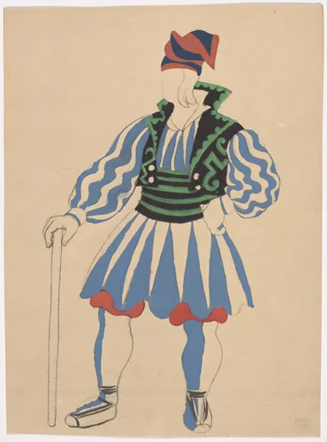 Costume design for the ballet Le Tricorne by Pablo Picasso, illustrated book, 1920