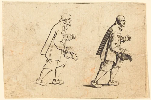 Peasant with Hat in Hand by Jacques Callot, print, 1622