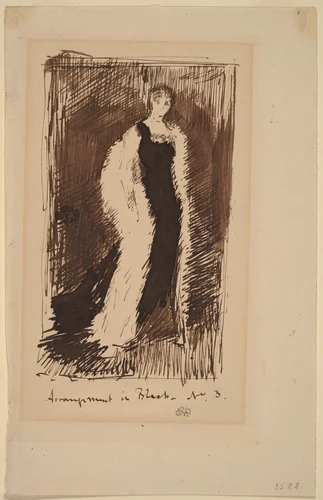 Arrangement in Black - No.3 by James McNeill Whistler, drawing, 1881