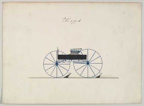 Design for Wagon, no. 577d by Brewster & Co., drawing, 1850-1870