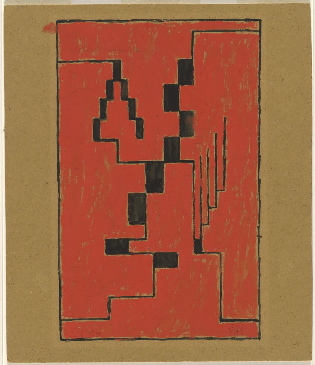 Composition by Erich Buchholz, drawing, 1920
