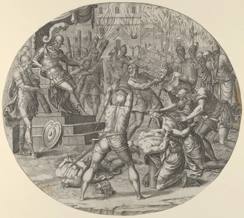 Wrath, from the 'Seven Deadly Sins' by Léon Davent, print, 1545-1560