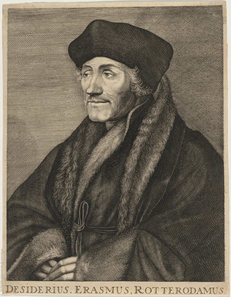 Desiderius Erasmus by Lucas Emil Vorsterman
Hans Holbein the Younger, print, 1595-1675